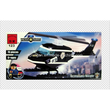 Police Series Designer Patrol Helicopter 76PCS Block Toys